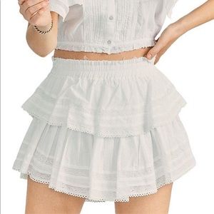 Love shack fancy mini skirt